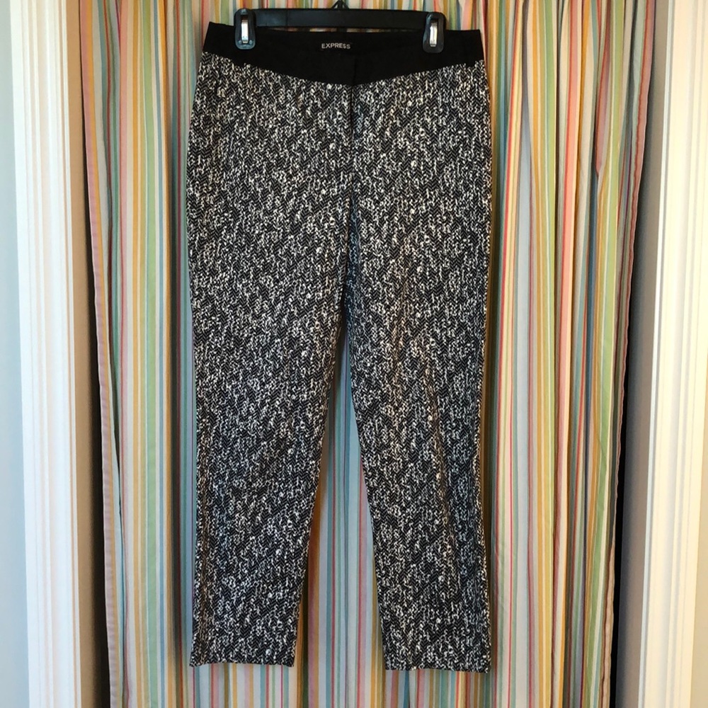 Express black&white pants